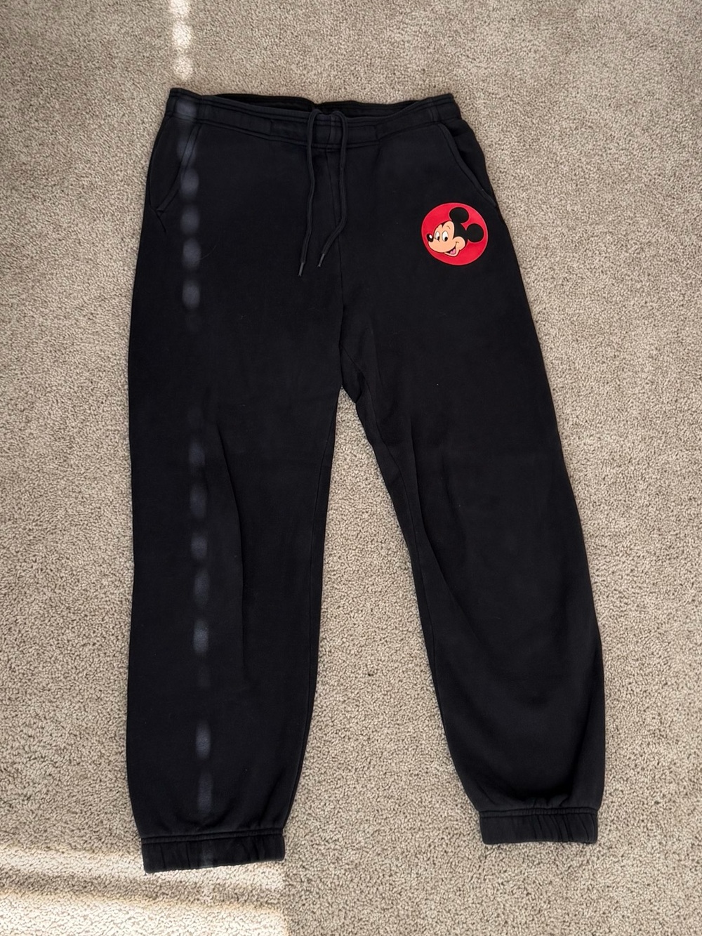 Black Mickey Mouse Graphic Jogger Sweatpants